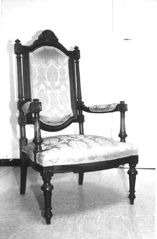 motivi decorativi (poltroncina) - bottega ligure (primo quarto sec. XX)