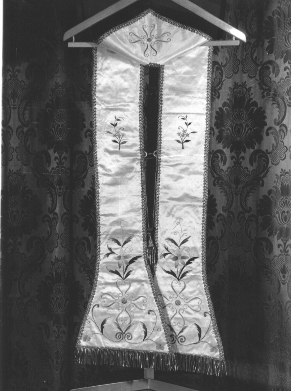 stola, opera isolata - manifattura ligure (fine/inizio secc. XIX/ XX)