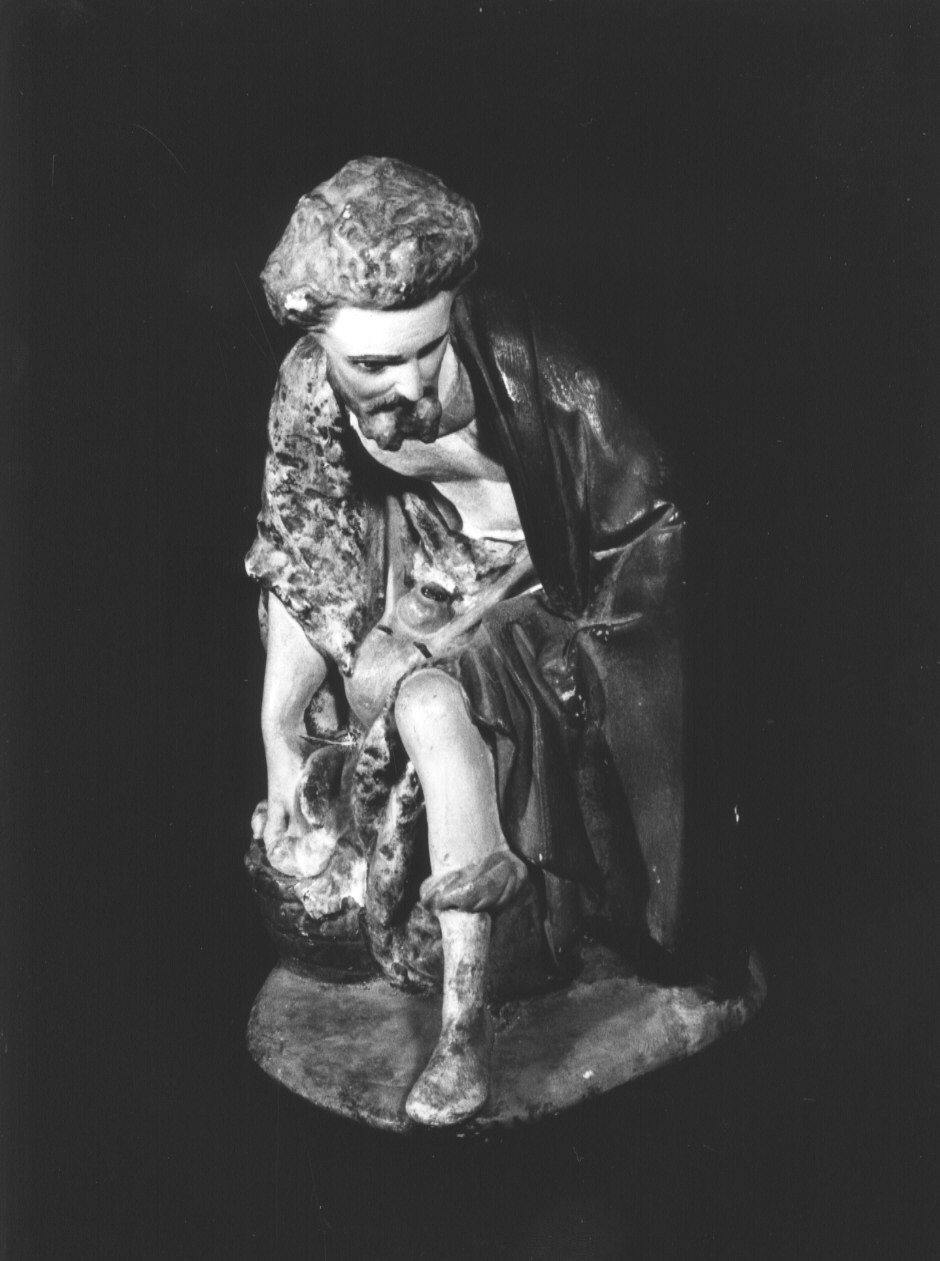 statuetta di presepio, elemento d'insieme - PRODUZIONE LIGURE (sec. XX)