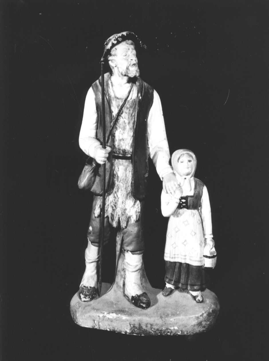 statuetta di presepio, elemento d'insieme - PRODUZIONE LIGURE (secondo quarto sec. XX)