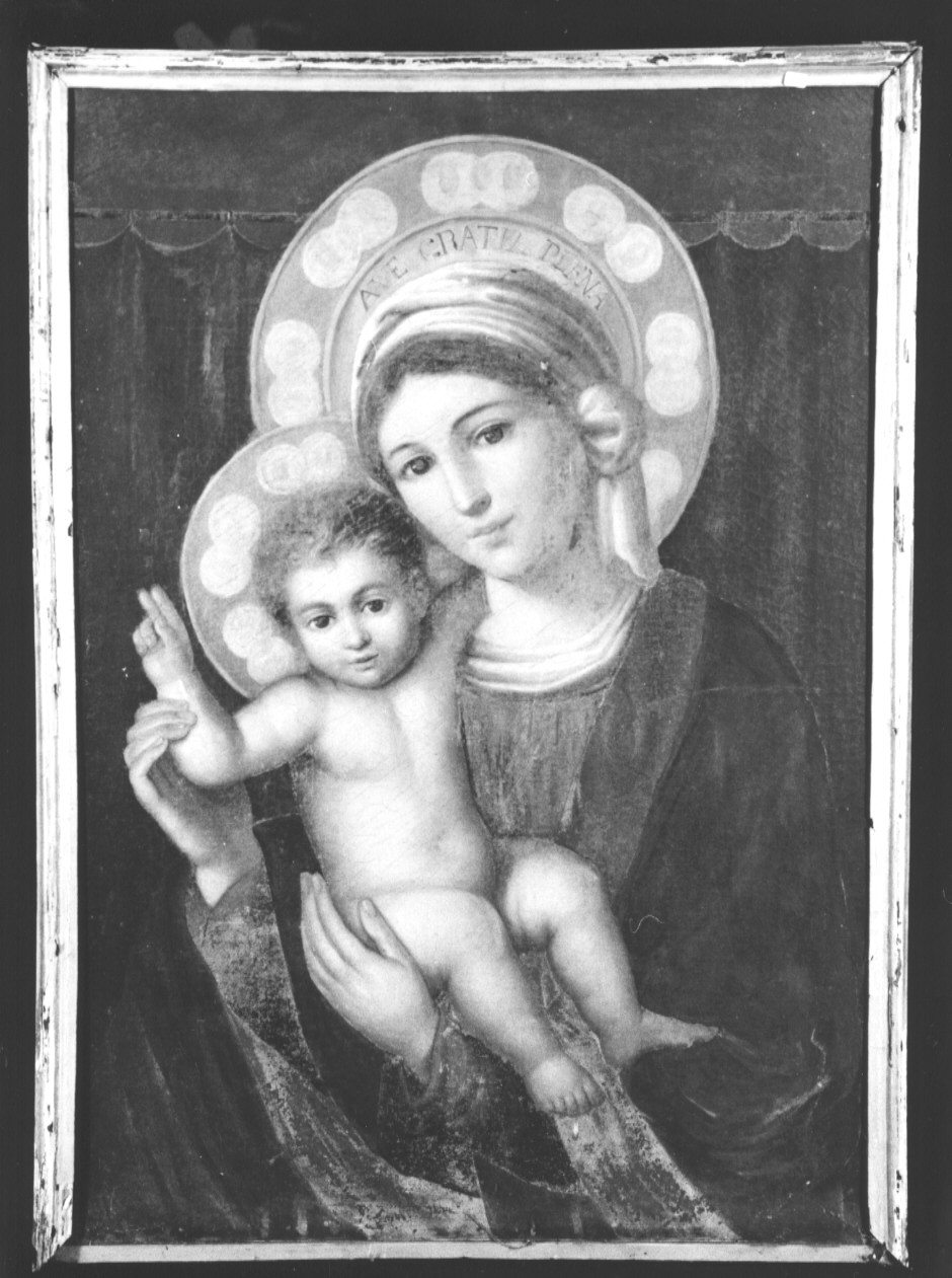 N.S. DELL'ORTO, MADONNA CON BAMBINO (dipinto, opera isolata) - ambito ligure (seconda metà sec. XIX)