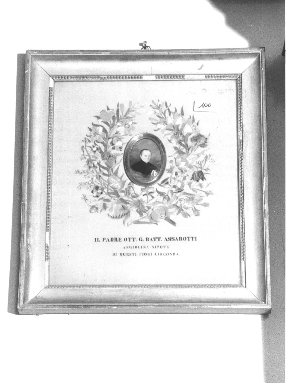 ritratto d'uomo (dipinto, opera isolata) di Assarotti Angiolina (terzo quarto sec. XIX)