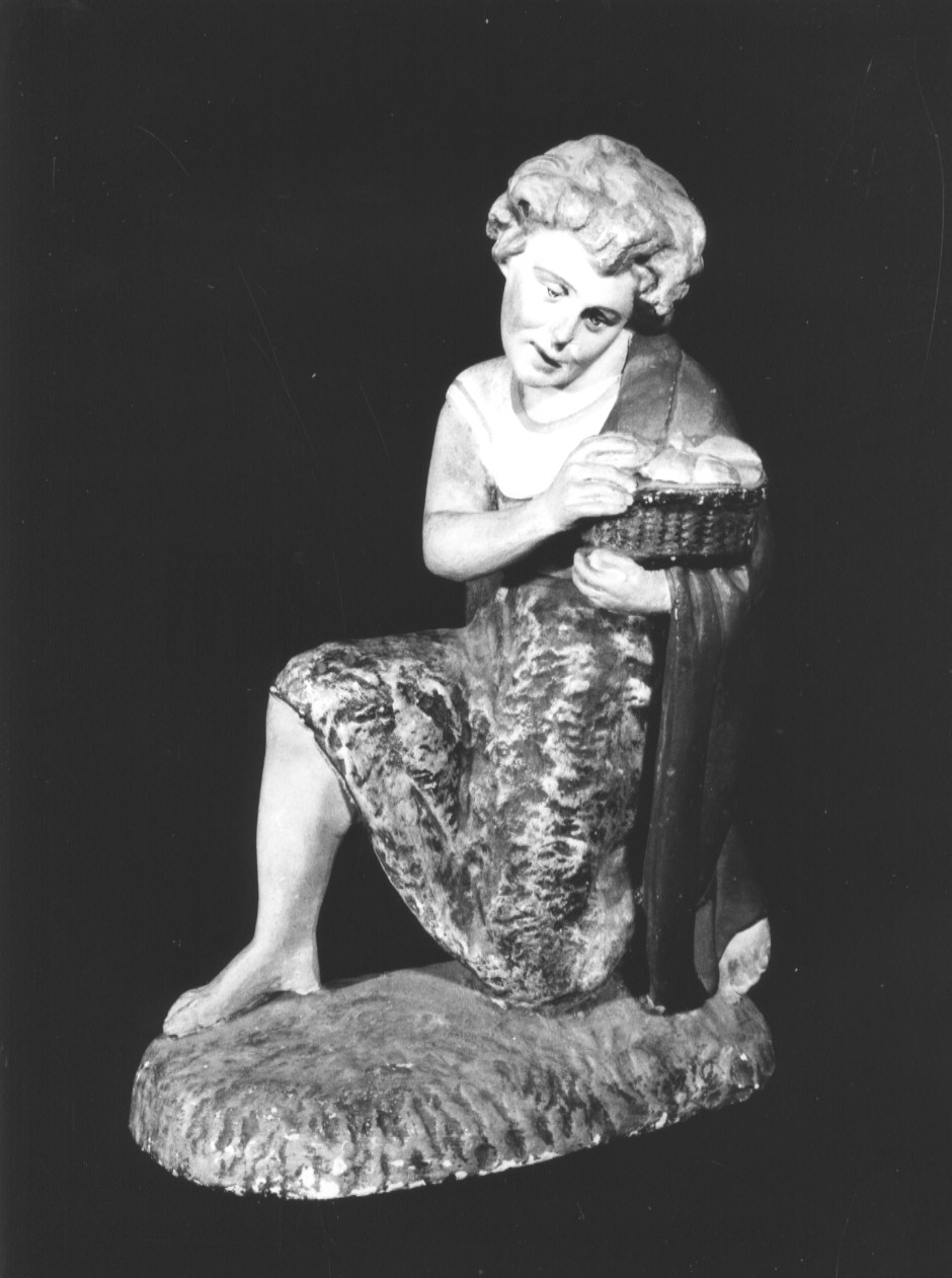 figura maschile (statua da presepio, elemento d'insieme) - PRODUZIONE LIGURE (sec. XX)