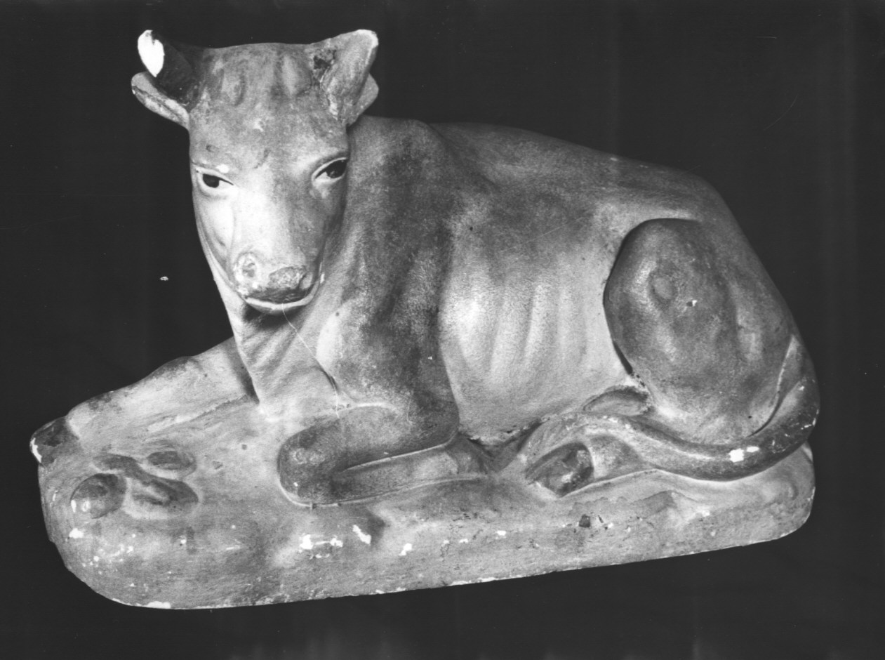 BUE (statua da presepio, elemento d'insieme) - PRODUZIONE LIGURE (secondo quarto sec. XX)