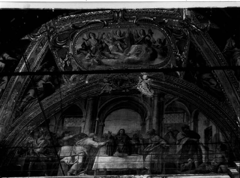 cena in Emmaus (dipinto, elemento d'insieme) di Carlone Giovanni detto Genovese (secondo quarto sec. XVII)