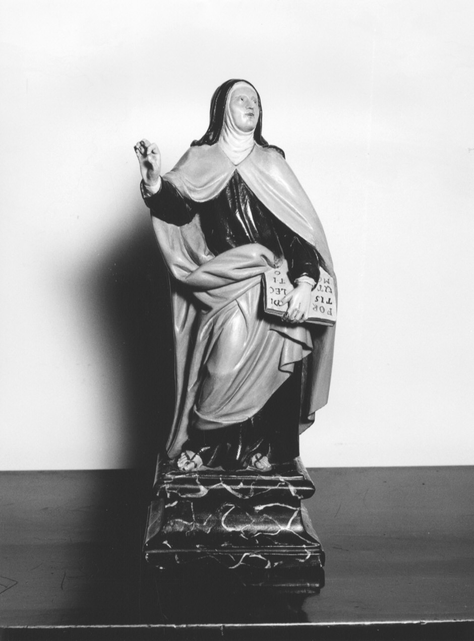SANTA TERESA DI GESU' (statuetta devozionale) - PRODUZIONE LIGURE (seconda metà sec. XIX)