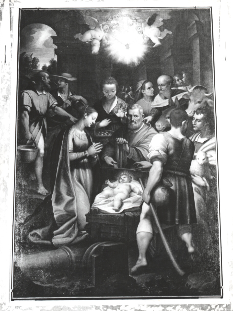 ADORAZIONE DEI PASTORI (dipinto, opera isolata) di Castello Bernardo (seconda metà sec. XVI)