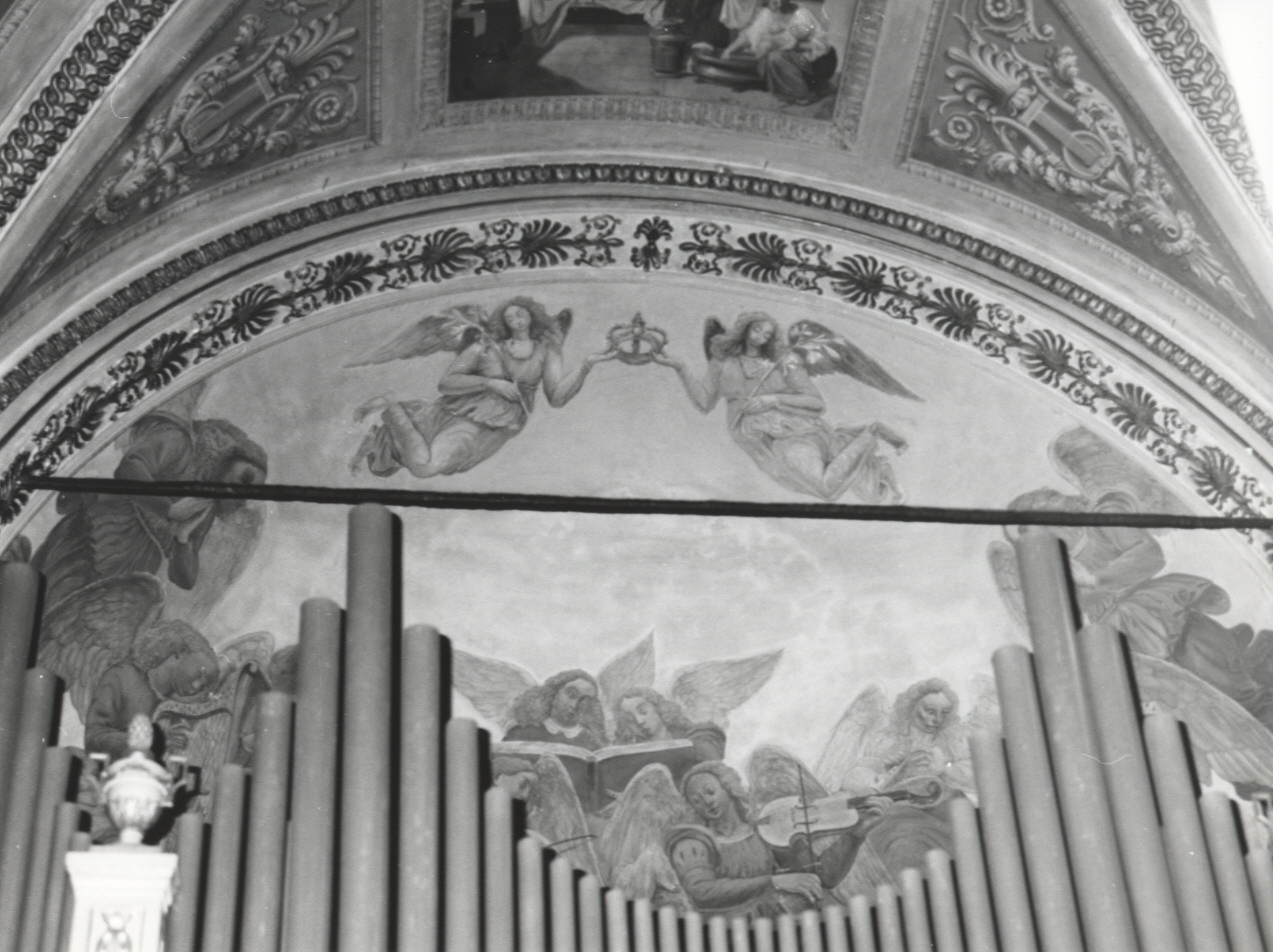 GLORIA DI ANGELI E CANTORI (dipinto, opera isolata) di Peluzzi Eso (prima metà sec. XX)