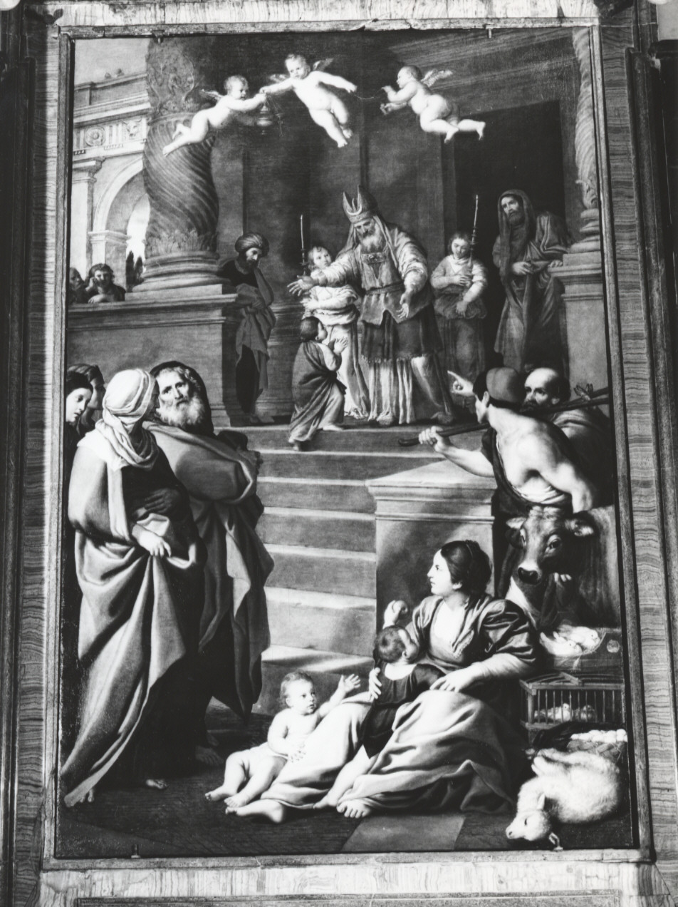 PRESENTAZIONE DELLA VERGINE AL TEMPIO (dipinto, opera isolata) di Zampieri Domenico detto Domenichino (sec. XVII)