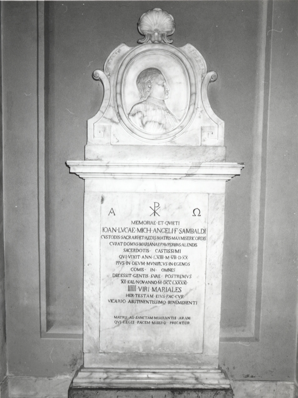 GIOVANNI SINIBOLDI (cenotafio, opera isolata) - ambito ligure (sec. XVIII)