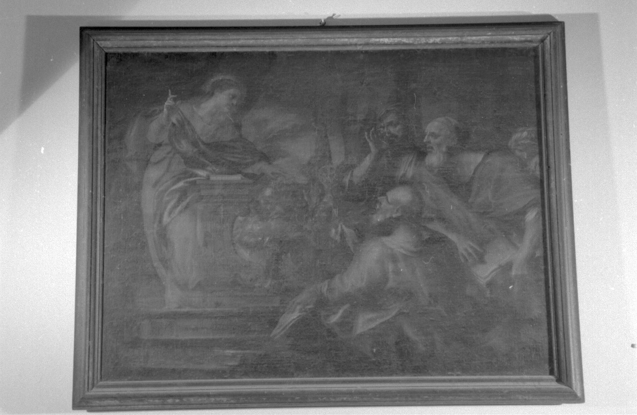 disputa di Gesù con i dottori nel tempio (dipinto, opera isolata) - ambito ligure (fine/inizio secc. XVII/ XVIII)