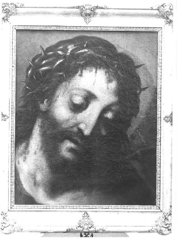 CRISTO CORONATO DI SPINE (dipinto) - ambito emiliano (secc. XVII/ XVIII)