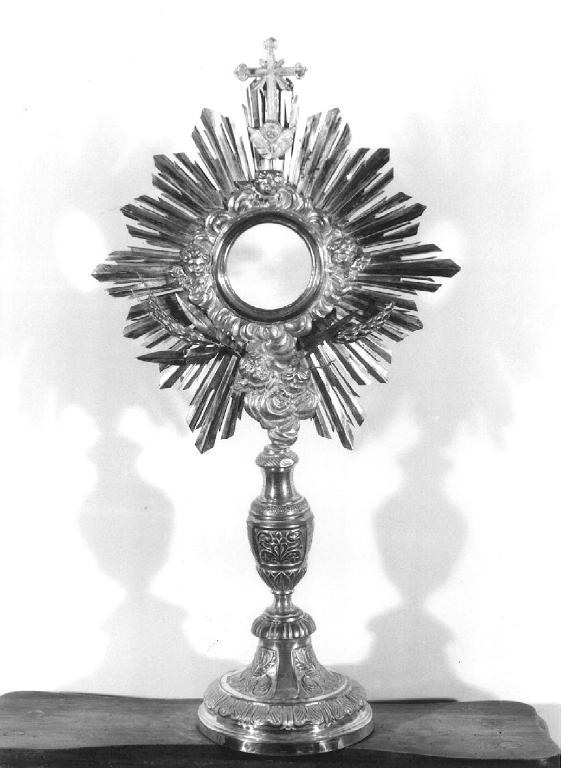 ostensorio - a raggiera, opera isolata - manifattura genovese (secondo quarto sec. XIX)