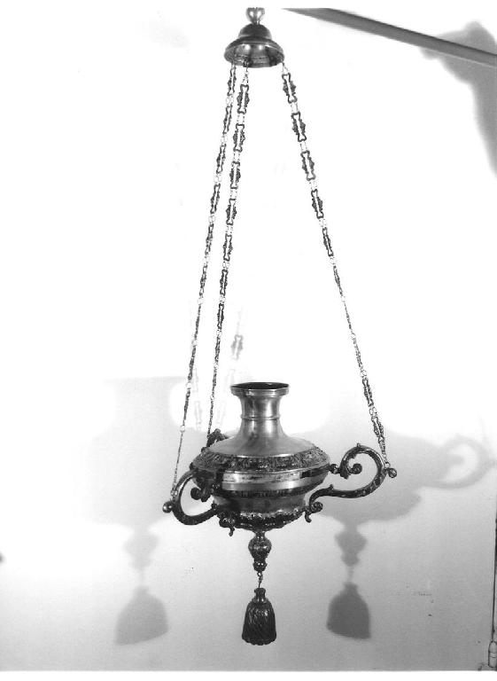 lampada pensile, serie - manifattura genovese (seconda metà sec. XIX)