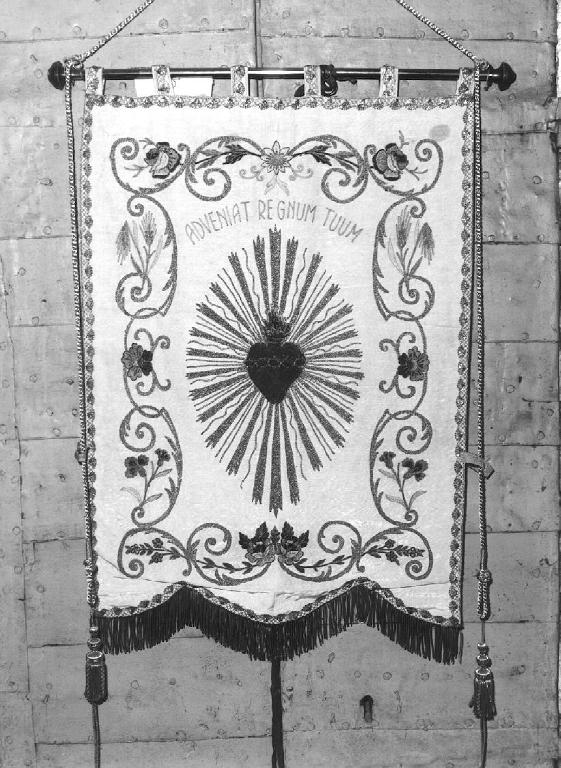 SACRO CUORE DI GESU' (stendardo processionale, opera isolata) - ambito ligure (sec. XIX)