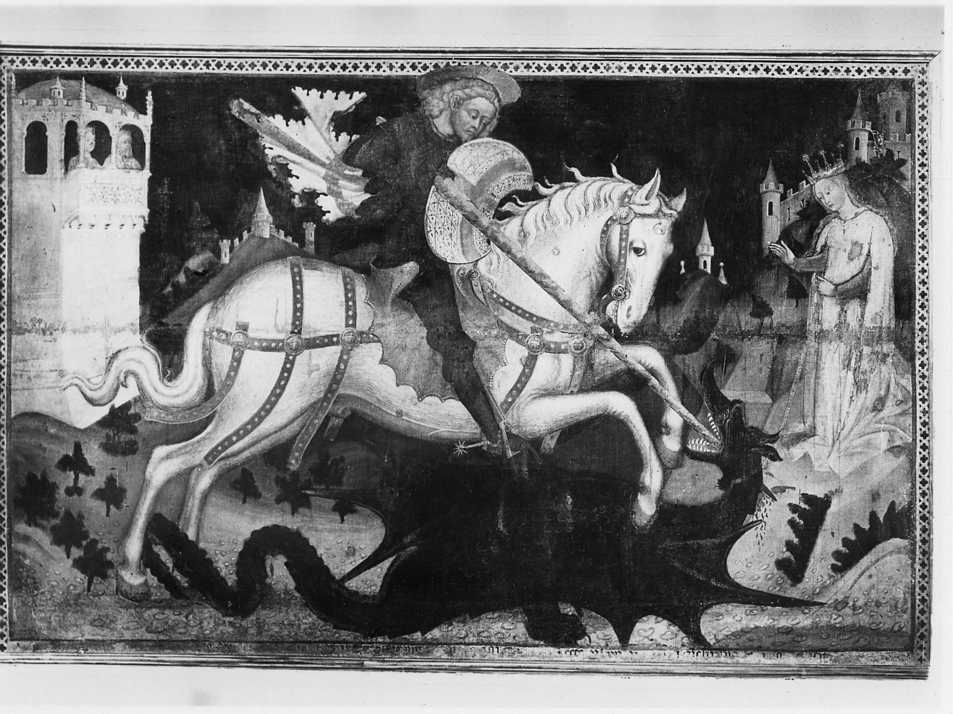 San Giorgio uccide il drago (dipinto) di Luchino da Milano (sec. XV)