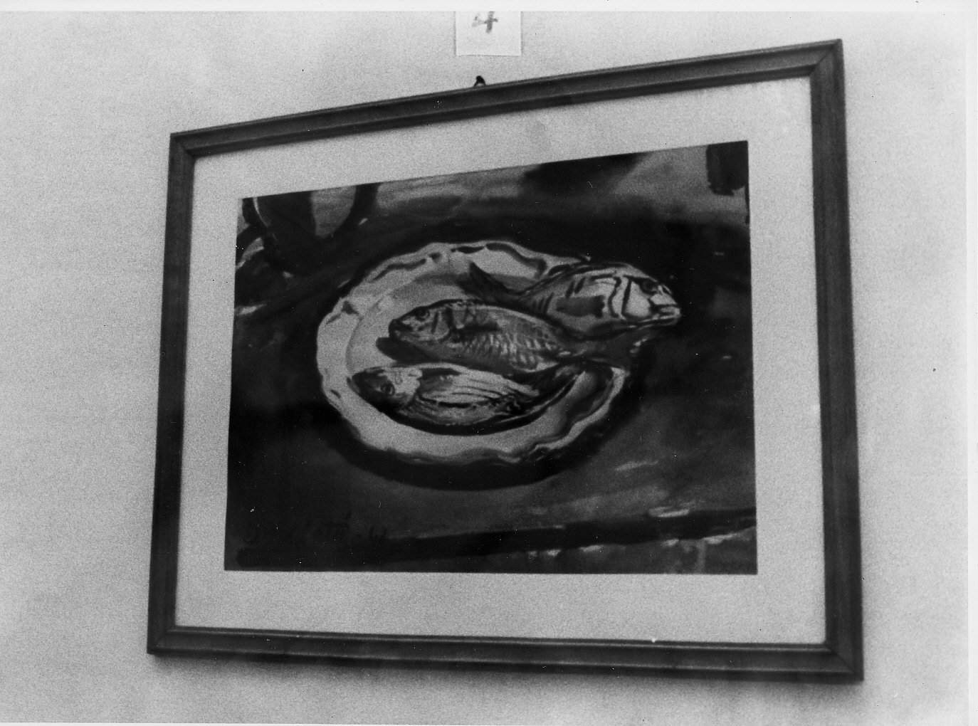 natura morta con pesci (dipinto) di Bellotti Dina (sec. XX)