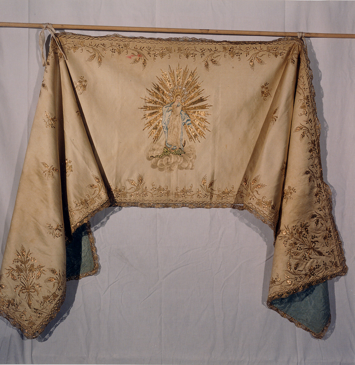 velo omerale, opera isolata - manifattura italiana (fine/inizio secc. XVIII/ XIX)