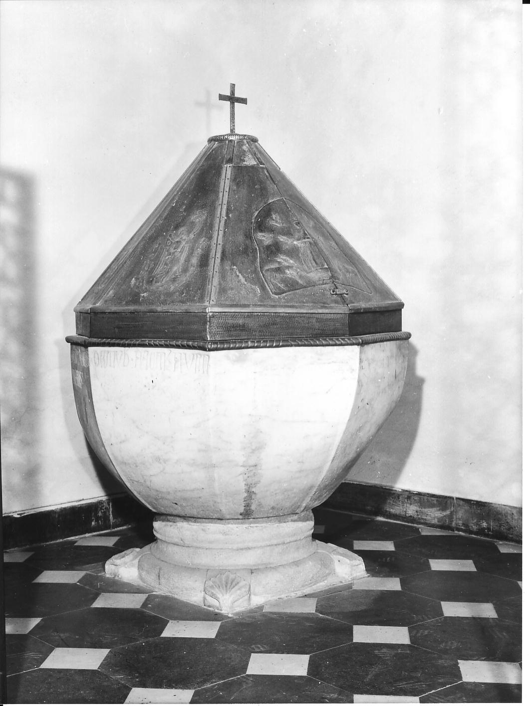 fonte battesimale, opera isolata - bottega ligure (sec. XIV)