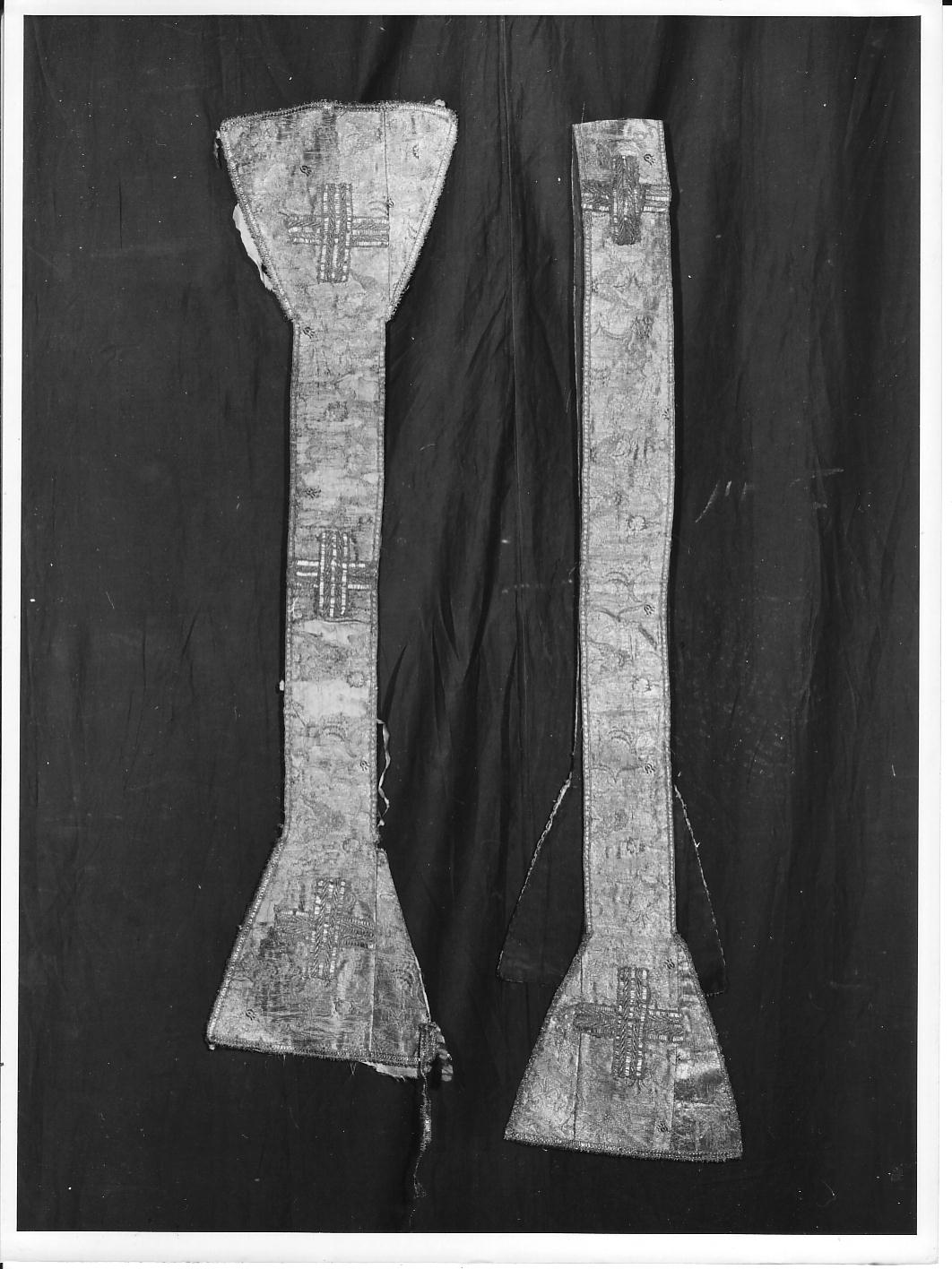 motivi decorativi vegetali (stola, elemento d'insieme) - manifattura ligure (prima metà sec. XVIII)