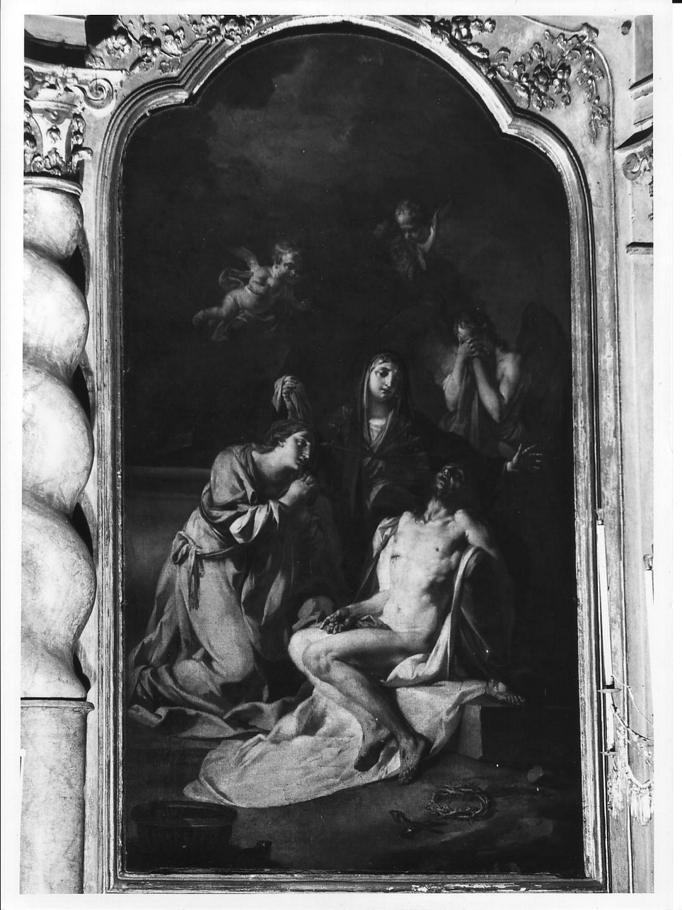 deposizione di Cristo nel sepolcro (dipinto, opera isolata) di Rapous Vittorio Amedeo (sec. XVIII)