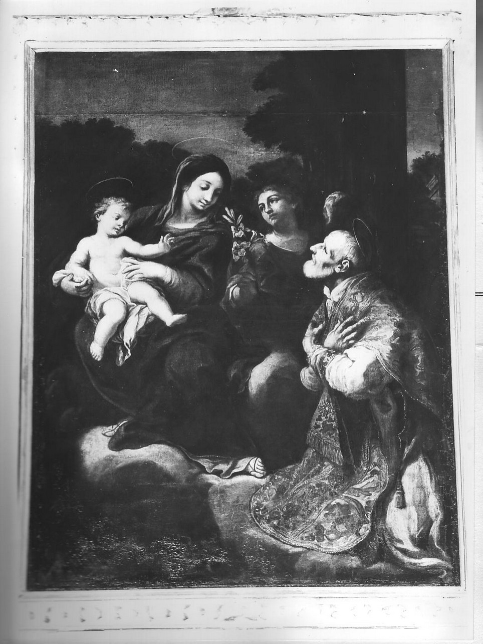 San Filippo Neri ha la visione della Madonna con Bambino (dipinto, opera isolata) - ambito ligure (sec. XVII)