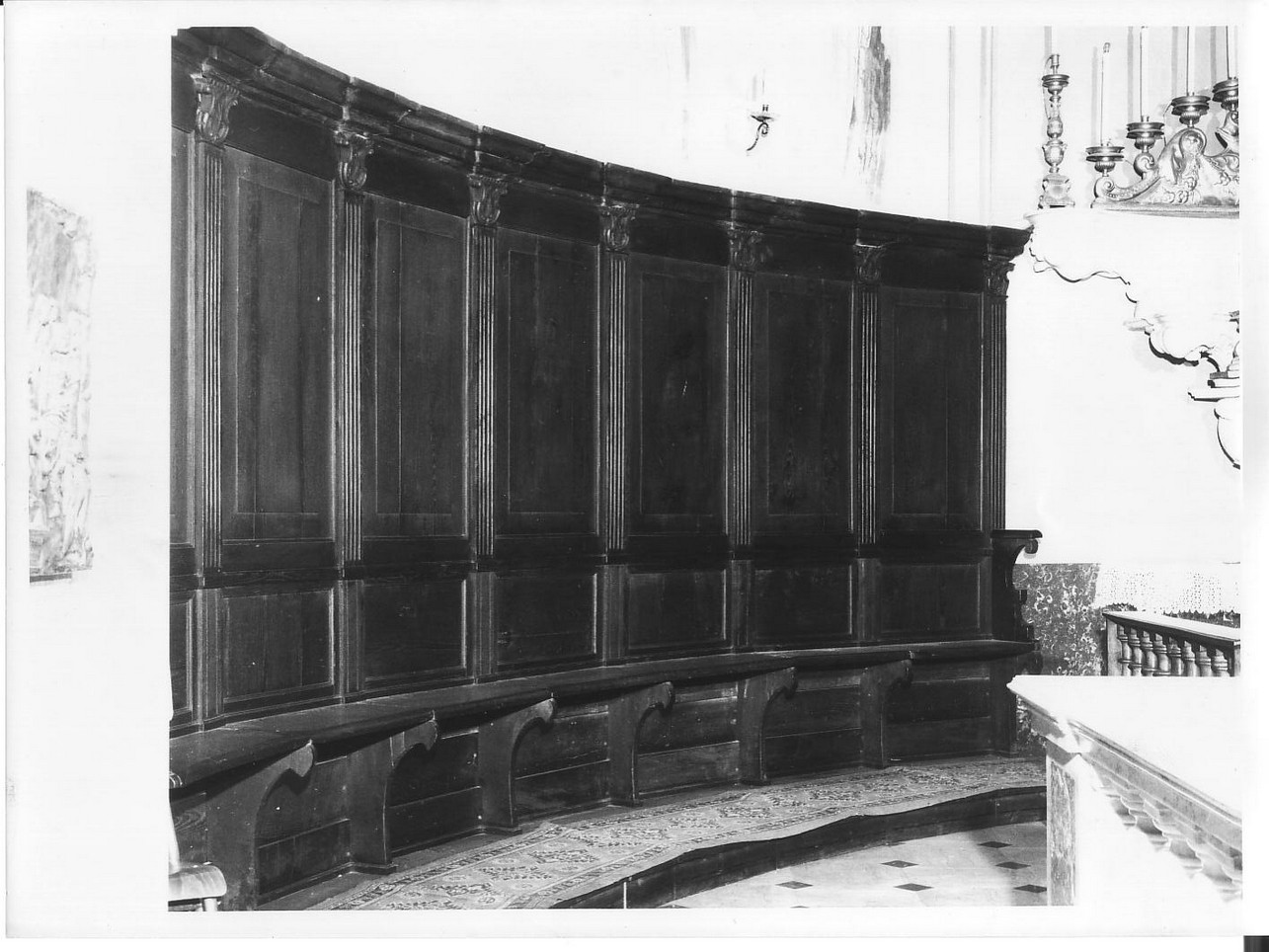 motivi decorativi architettonici (stalli del coro, opera isolata) - bottega ligure (sec. XIX)