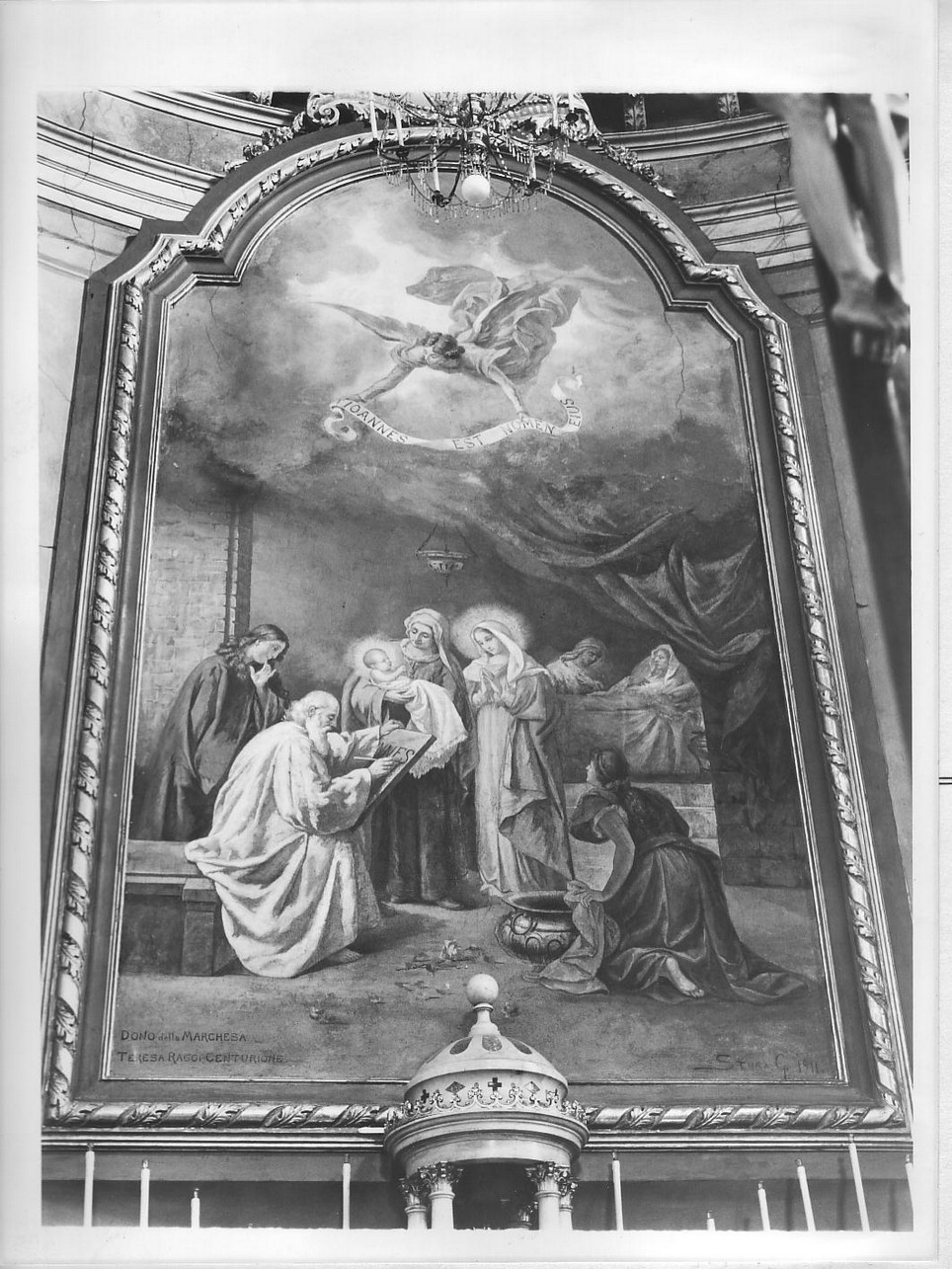 nascita di San Giovanni Battista (dipinto, opera isolata) di Stura (prima metà sec. XX)