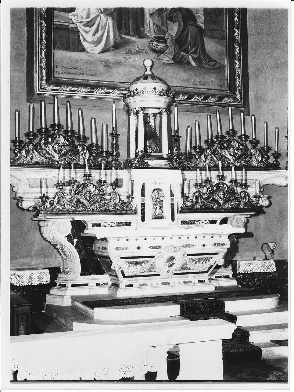 altare maggiore, insieme - bottega ligure (sec. XVII)