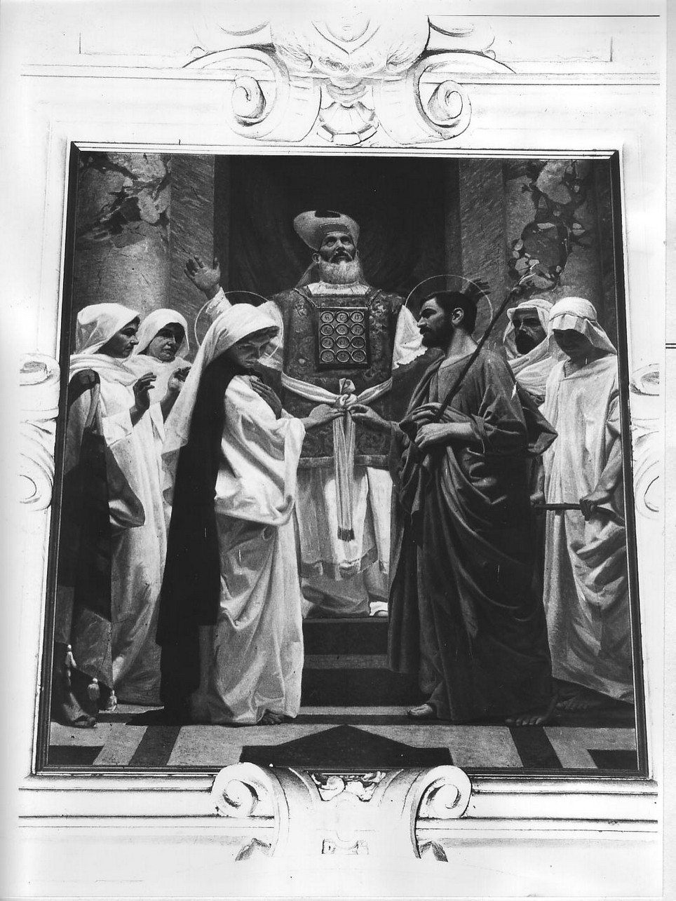 Sposalizio di Maria Vergine (dipinto, opera isolata) di Luxoro Alfredo (prima metà sec. XX)