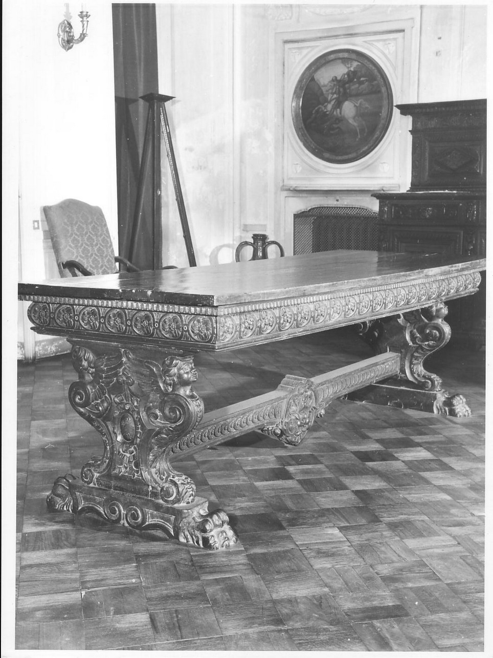 tavolo da pranzo, opera isolata - bottega italiana (fine/inizio secc. XVI/ XVII)