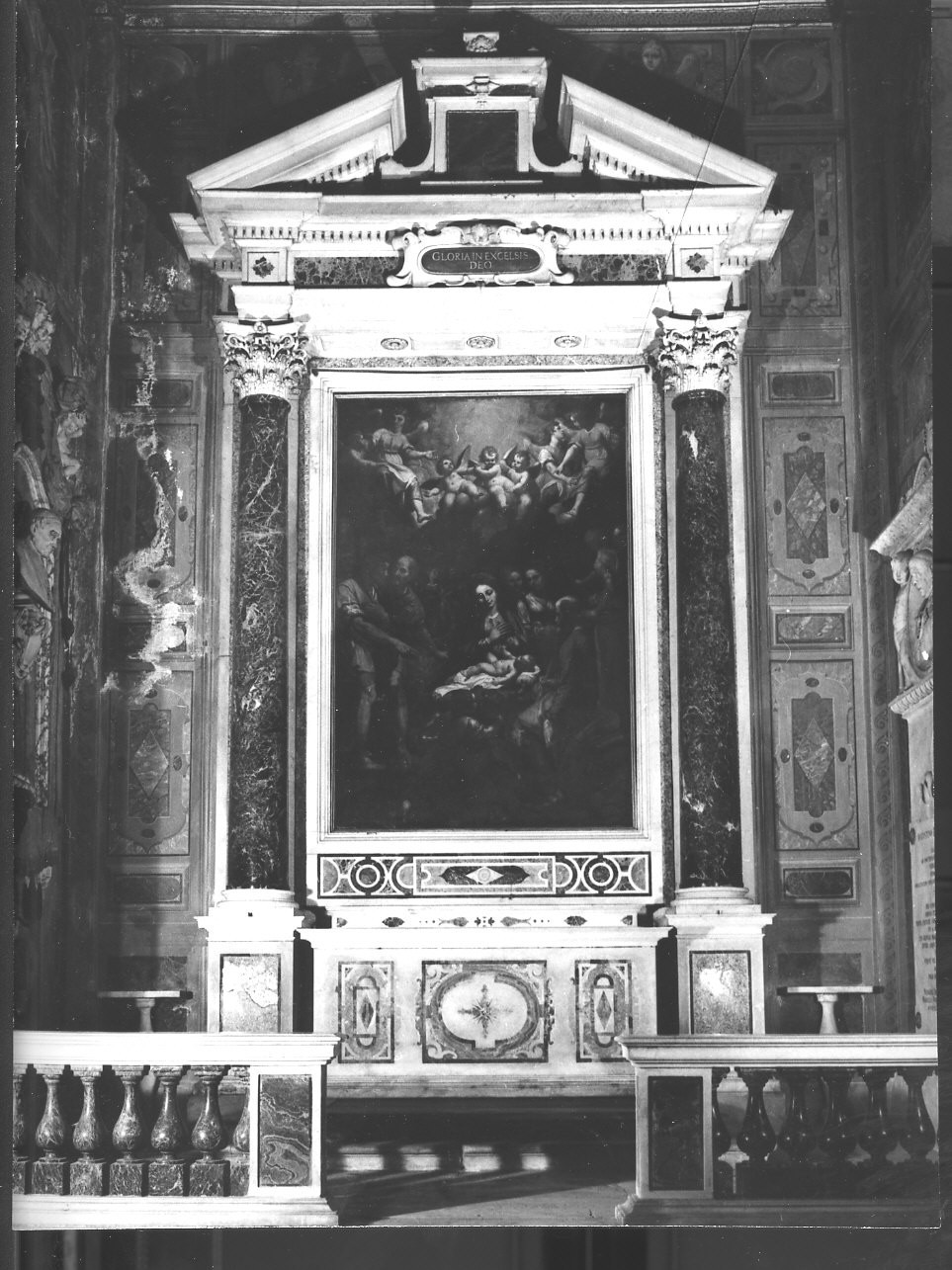 motivi decorativi geometrici (altare, opera isolata) - bottega ligure (primo quarto sec. XVII)