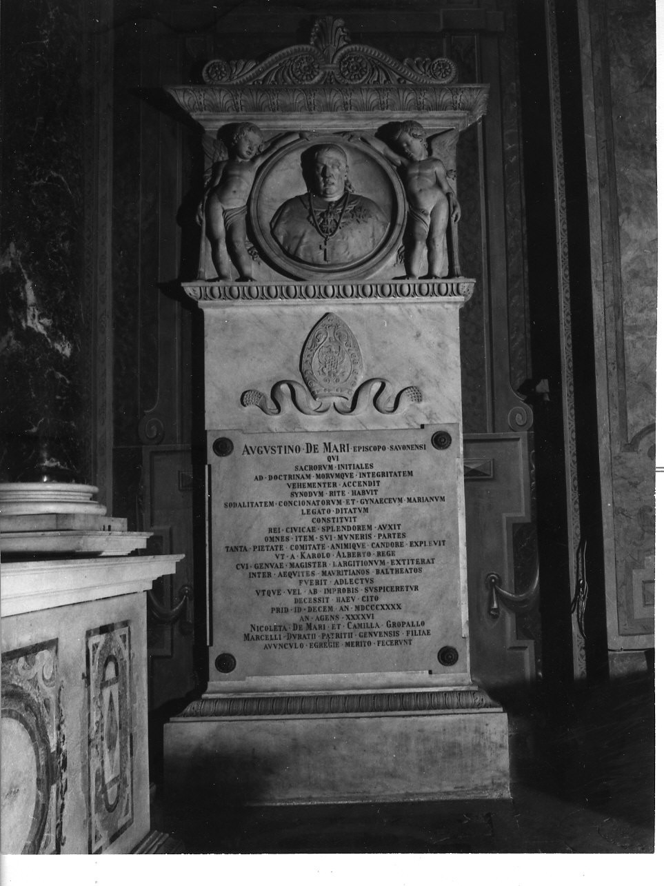 Agostino de Mari (monumento funebre, opera isolata) di Canzio Michele, Cevasco Giovanni Battista (sec. XIX)