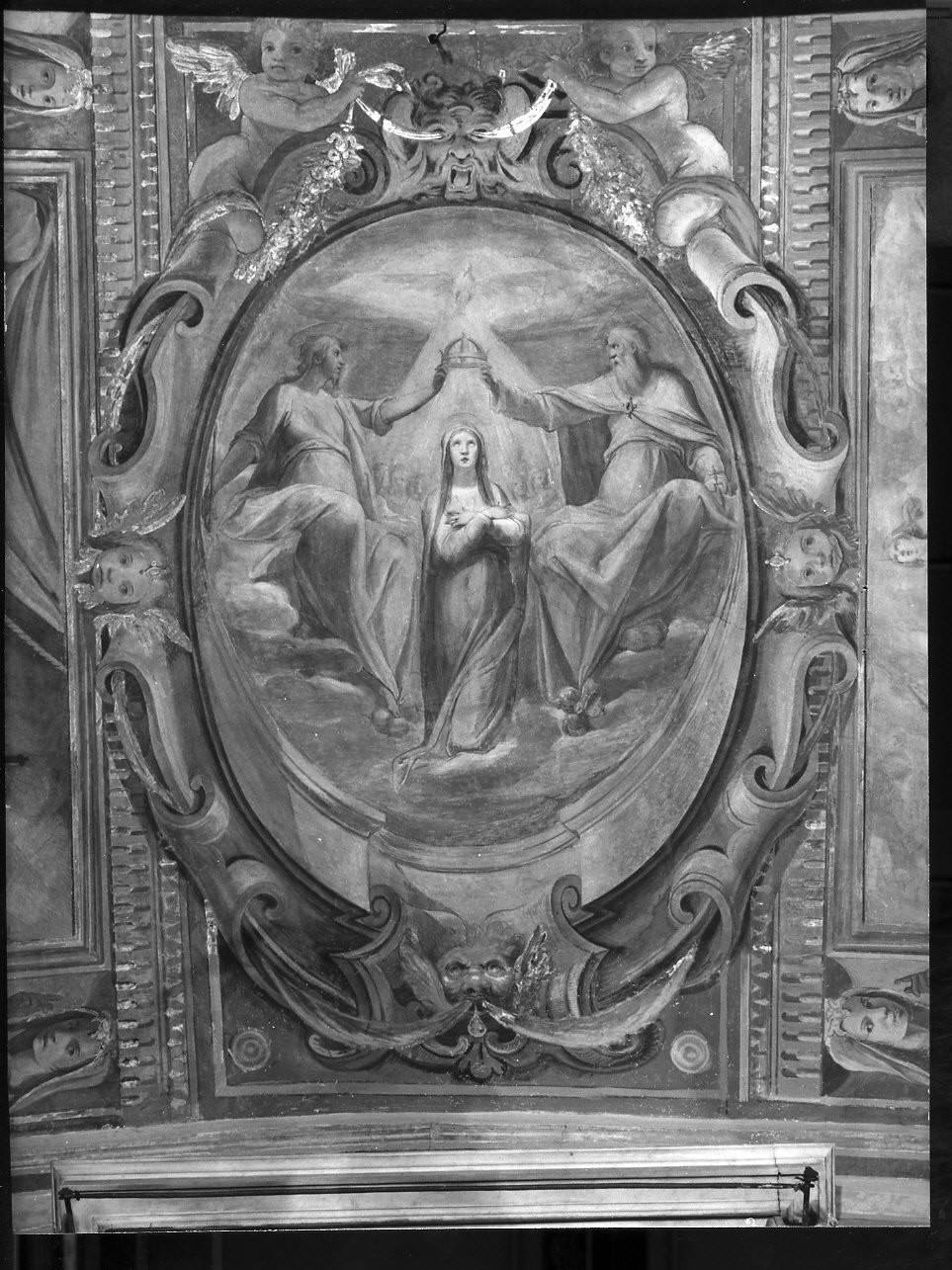 incoronazione di Maria Vergine (decorazione pittorica, opera isolata) di Allegrini Flaminio (sec. XVII)