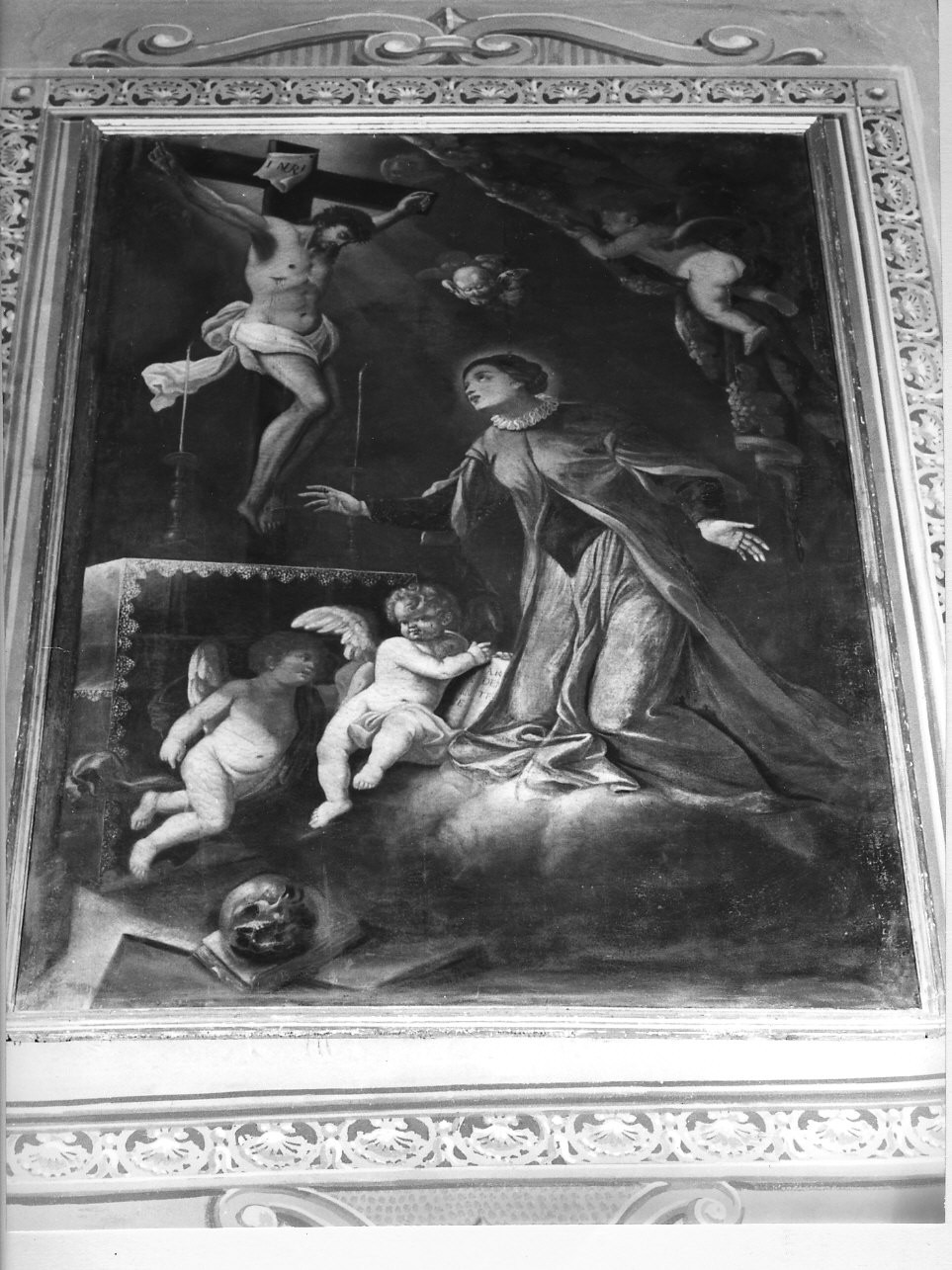 Visione di Santa Caterina da Genova (dipinto, opera isolata) - ambito italiano (sec. XIX)