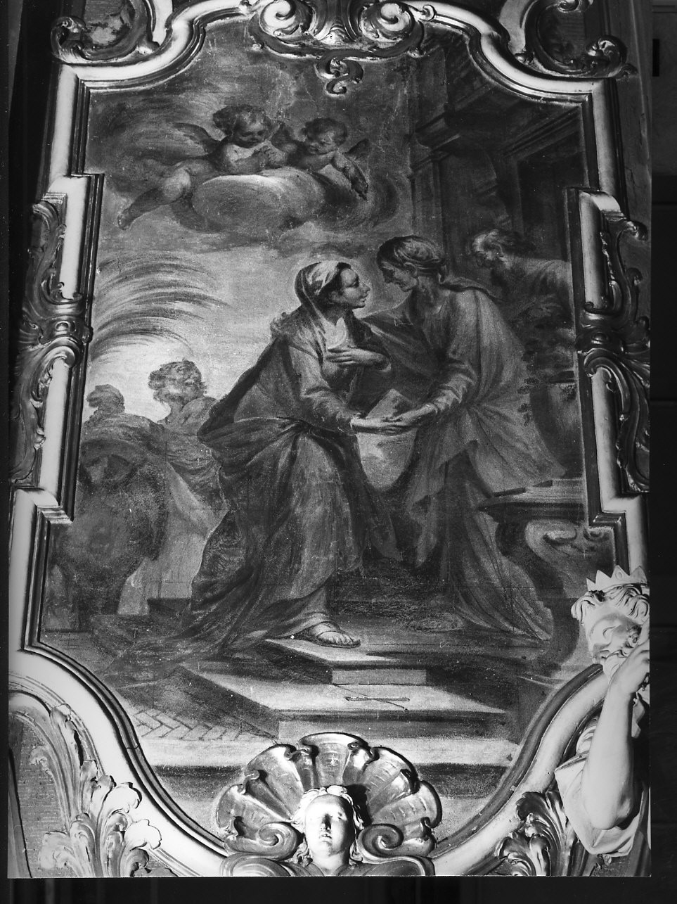 visitazione (dipinto, elemento d'insieme) di Ratti Giovanni Agostino (sec. XVIII)