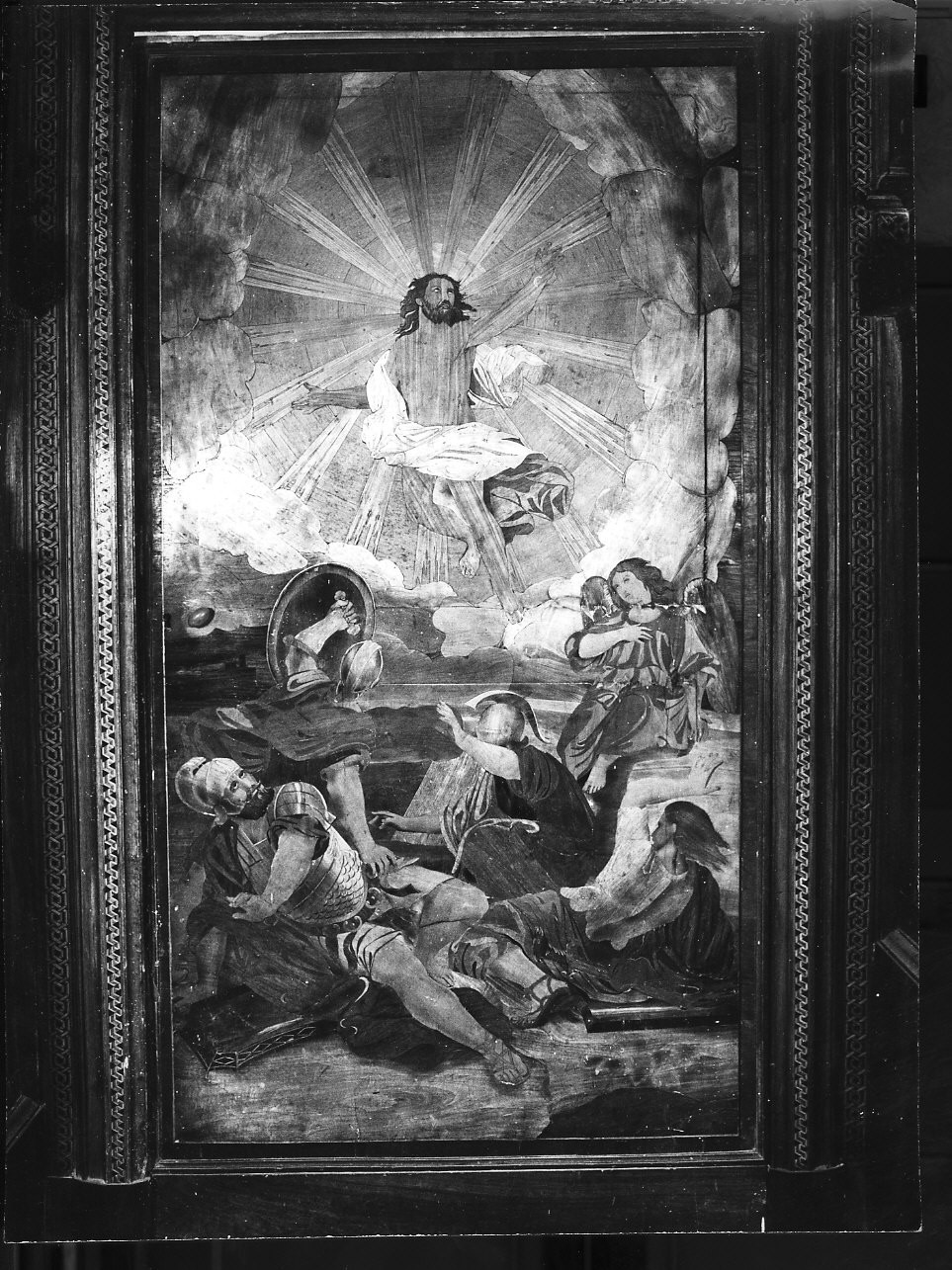 ascensione di Cristo (porta, elemento d'insieme) di Garassino Tommaso, Garassino Vincenzo (sec. XIX)