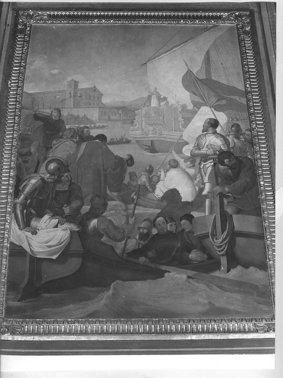 papa Sisto IV benedice i crociati (dipinto, opera isolata) di Coghetti Francesco (e aiuti) (sec. XIX)