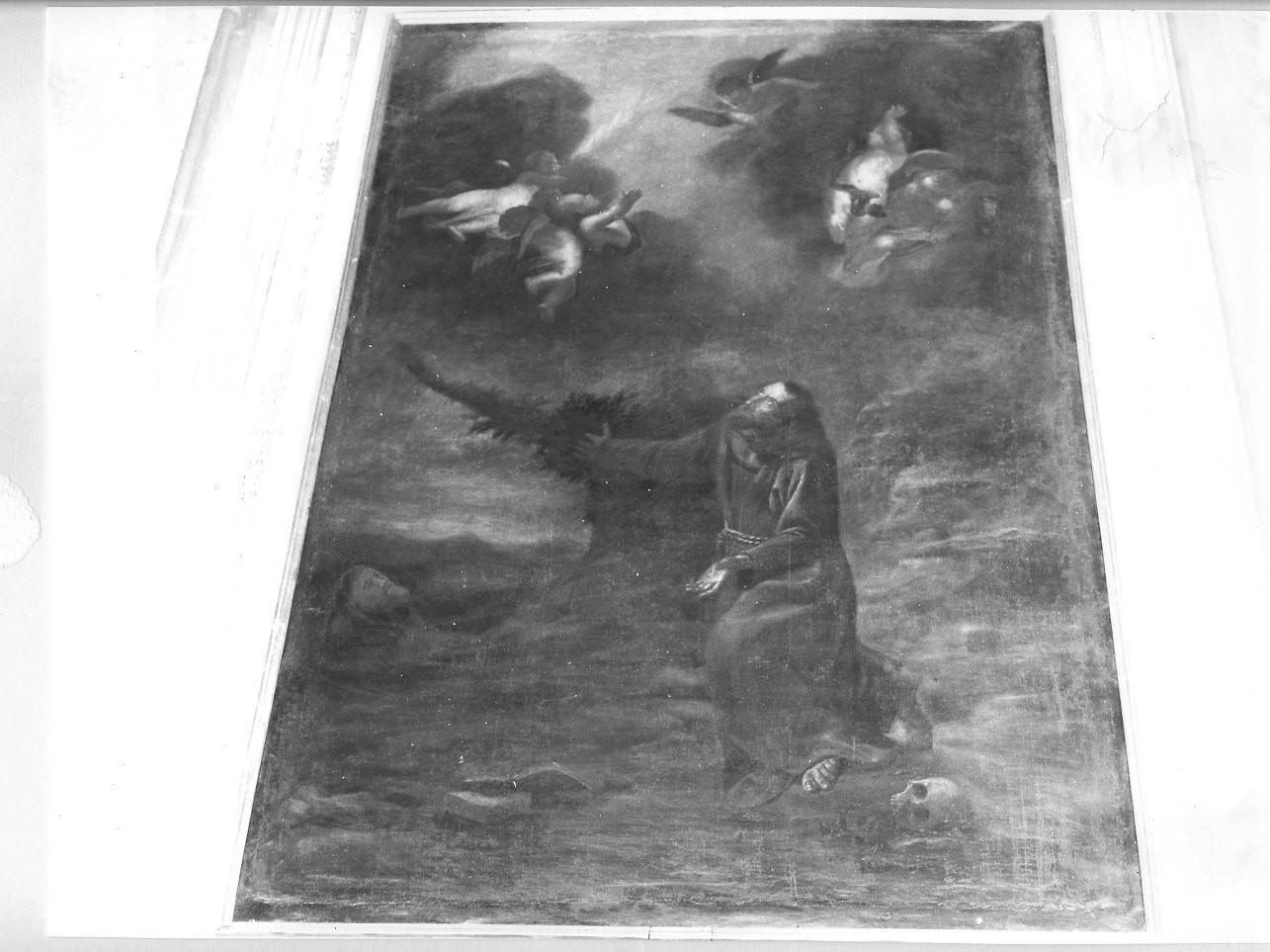 estasi di San Francesco d'Assisi (dipinto, opera isolata) di Borzone Luciano (attribuito) (prima metà sec. XVII)