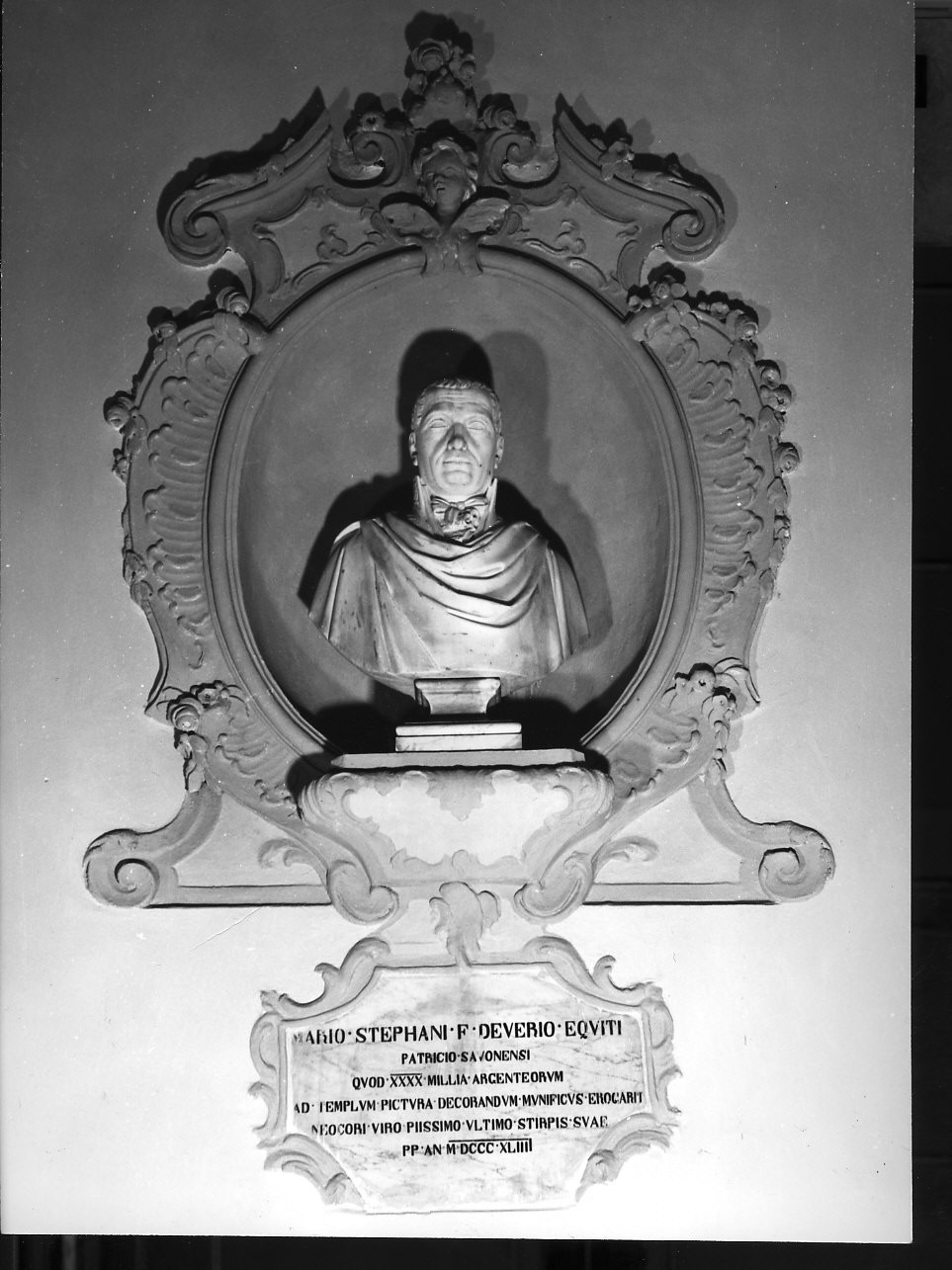 Mario De Veri (busto, opera isolata) di Frumento Giovanni Battista (sec. XIX)