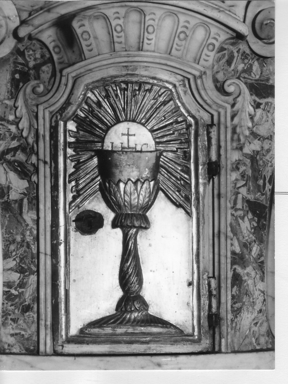 calice eucaristico (sportello di tabernacolo, opera isolata) - bottega ligure (sec. XVIII)