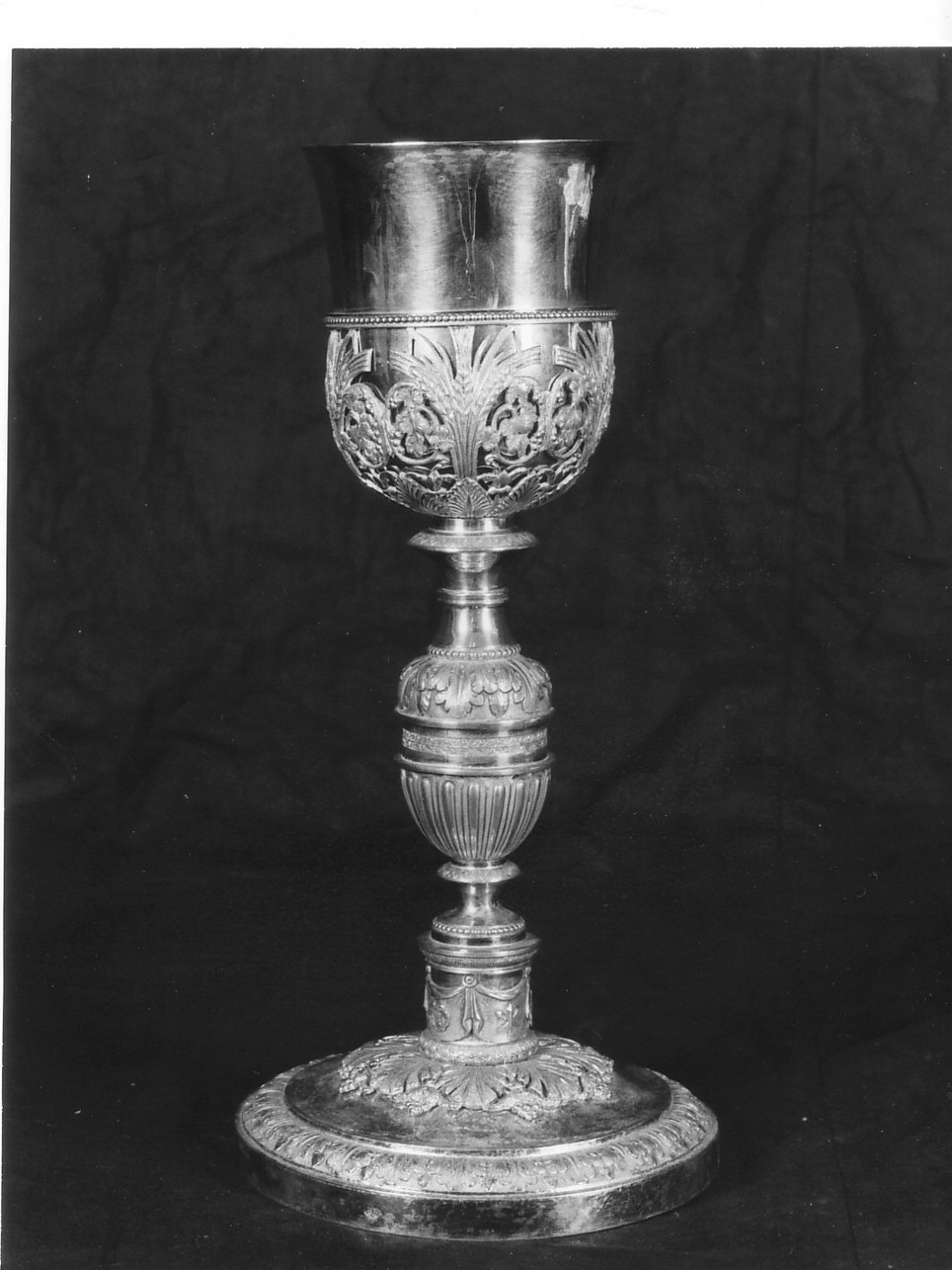 simboli eucaristici (calice, opera isolata) - bottega ligure (sec. XIX)