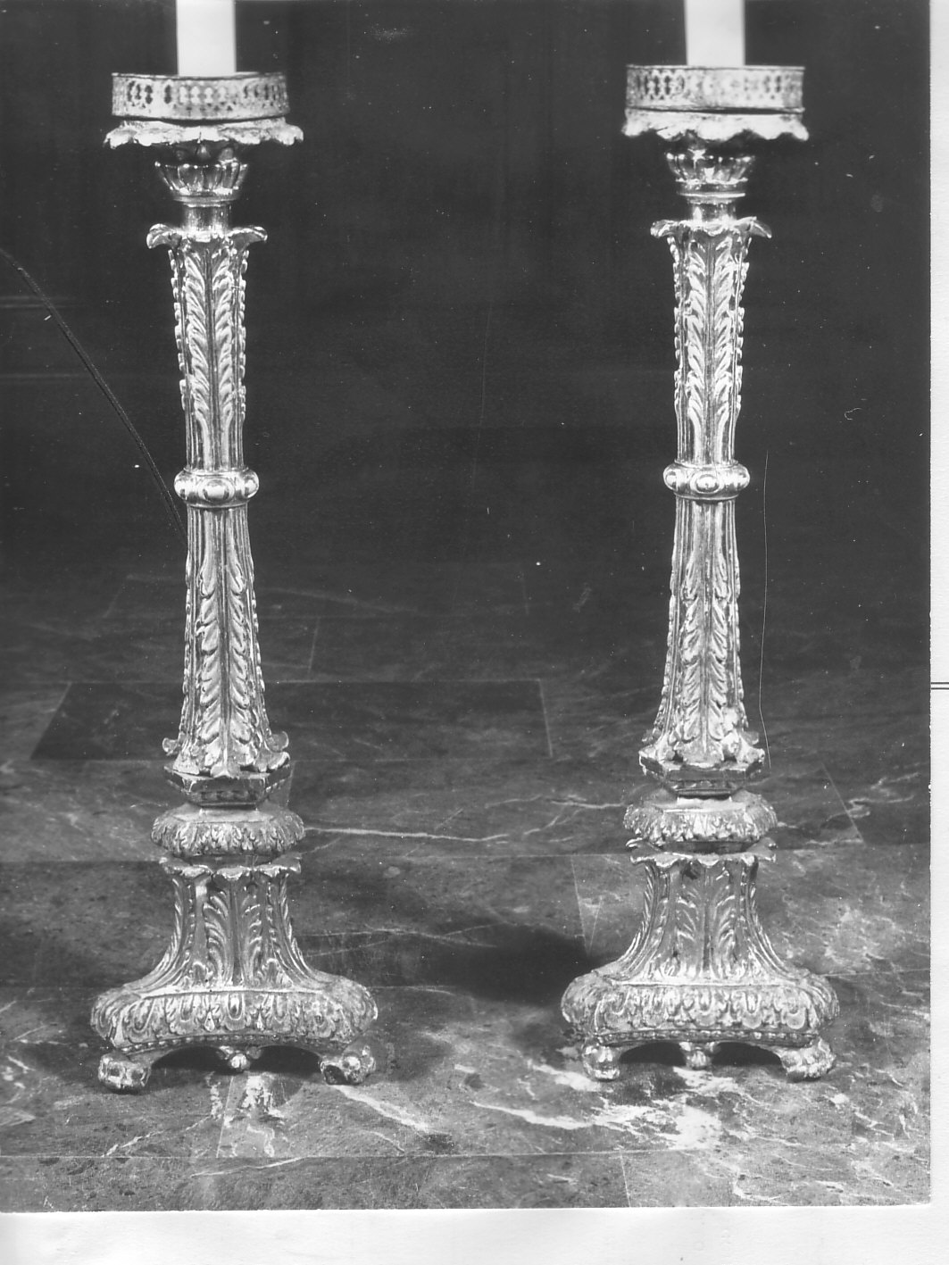 motivi decorativi vegetali (candeliere, coppia) - bottega ligure (sec. XIX)