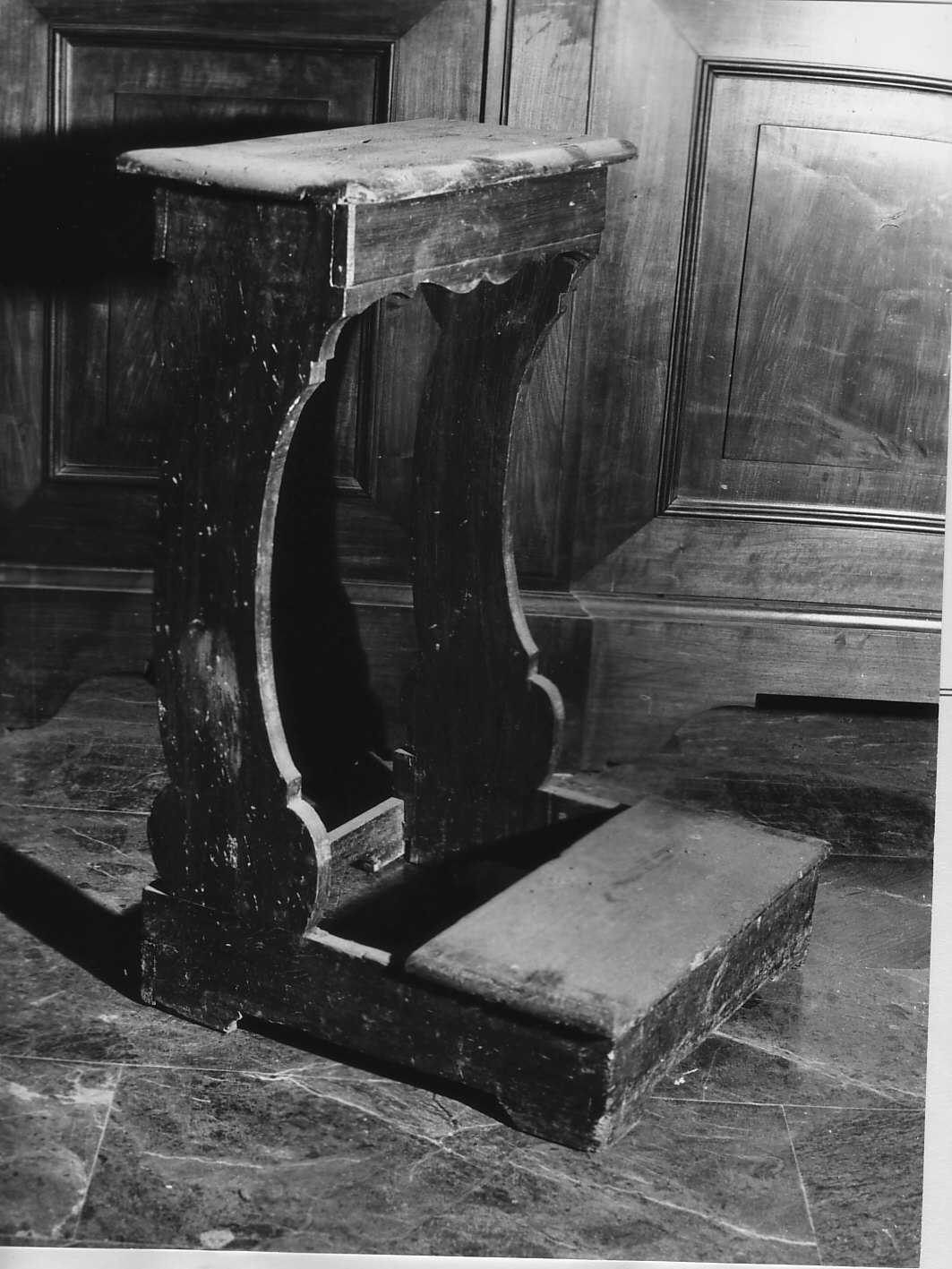 inginocchiatoio, opera isolata - bottega ligure (sec. XIX)