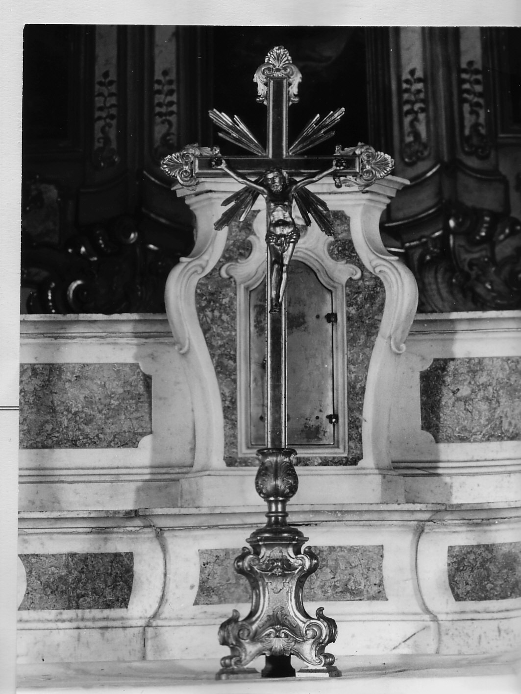 Cristo crocifisso (croce d'altare, opera isolata) - bottega italiana (fine/inizio secc. XVIII/ XIX)