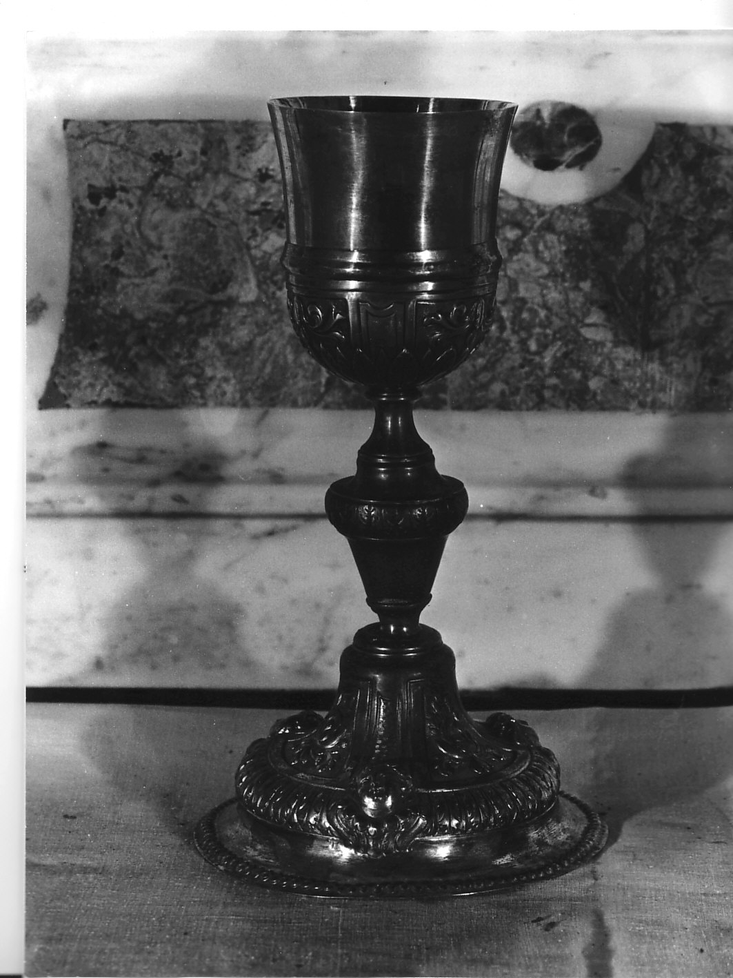 cherubini e motivi decorativi fitomorfi (calice, opera isolata) - bottega ligure (sec. XIX)