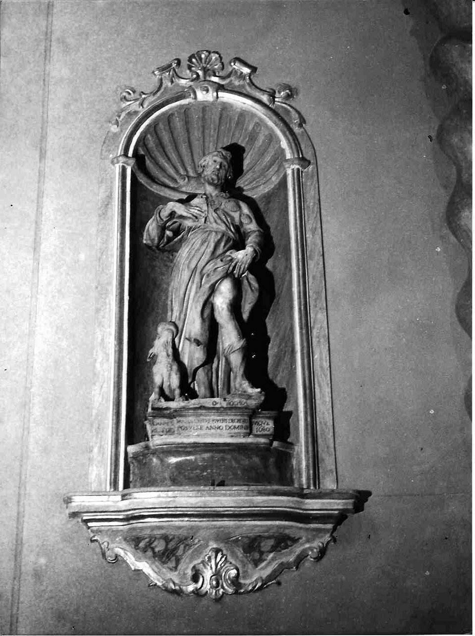 San Rocco (statua, pendant) - bottega italiana (sec. XVII)