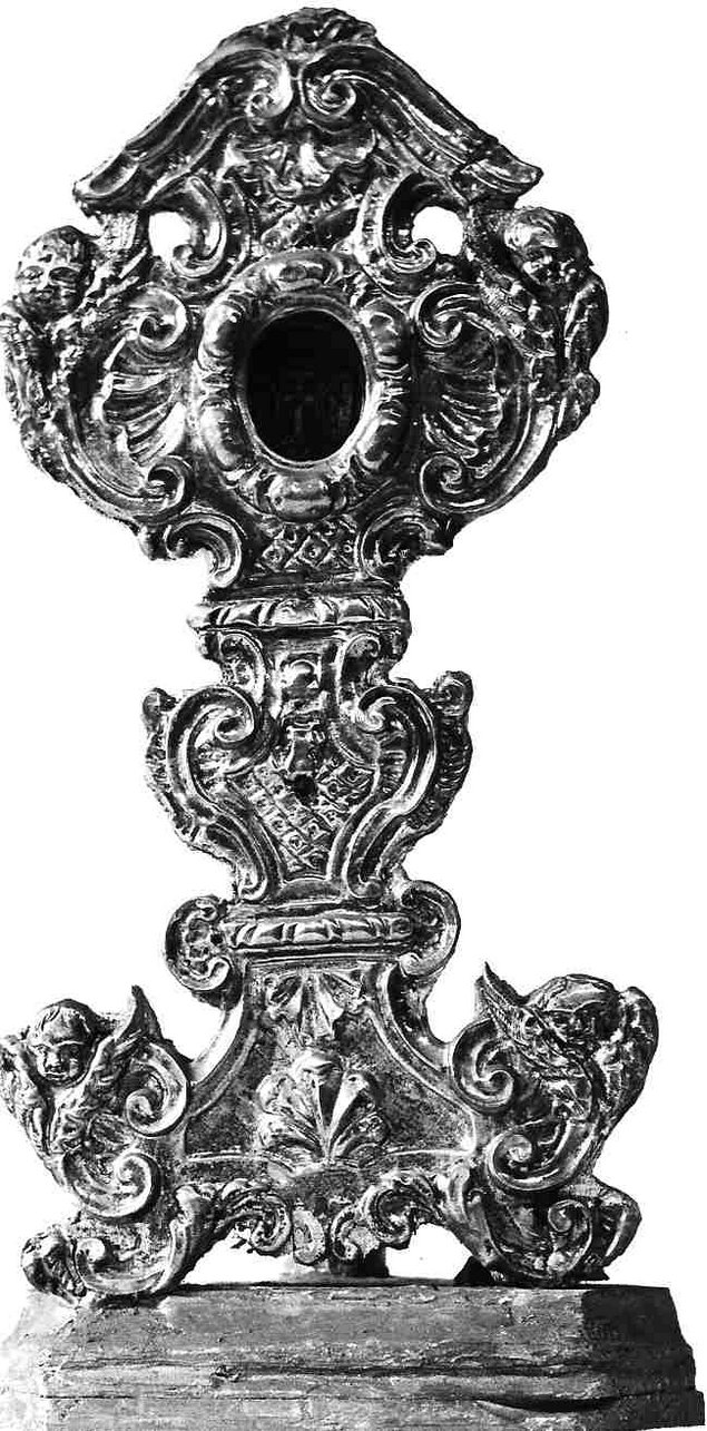 reliquiario a teca, opera isolata - bottega ligure (sec. XVIII)