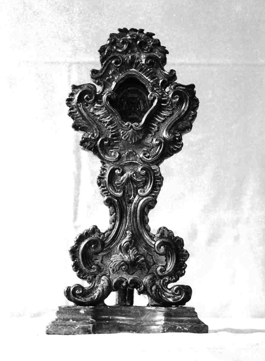reliquiario a teca, opera isolata - bottega genovese (sec. XVIII)