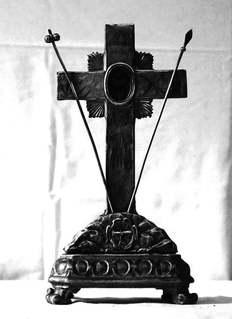 reliquiario - a croce, opera isolata - bottega italiana (sec. XVIII)